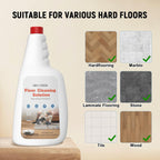 Floor Cleaning Solution Compatible With Roborock Robot Vacuum and Mop Cleaner (Qrevo/Q7/Q10/Saros 10R), Deep Cleans For Multiple Hard Floor, Suitable for All Robot Vacuum With Mopping (Original)