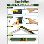 BUVE 36'' Commercial Industrial Dust Mop Replacement Heads, 2 Pack Strength Cotton Mop Refill Pads Washable Fit BUVE Dust Mop B0D1TLKFGT