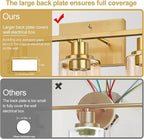 3-Light Vanity Lights with Clear Glass Shades, Brushed Gold Bathroom Light Fixtures Over Mirror, Modern Bathroom Wall Lamp for Mirror Living Room Cabinet Bedroom Porch