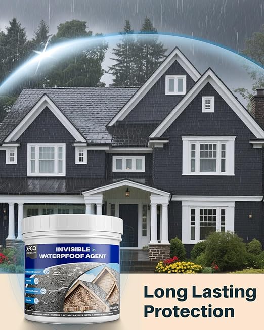 Transparent Waterproof Sealant,35oz (1 KG) Clear Transparent Waterproof Coating,Liquid Invisible Water Proof Agent for Roofs Walls,Garden,Bathroom,Kitchen Indoor & Outdoor Water Proof Adhesive