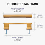 10 Pack 4-3/4 Inch Length|3-3/4 Inch(96mm) Hole Center Champagne Bronze Kitchen Cabinet Handles, Cabinet Pulls Kitchen Cabinet Hardware, Cupboard Pulls, Drawer Handles