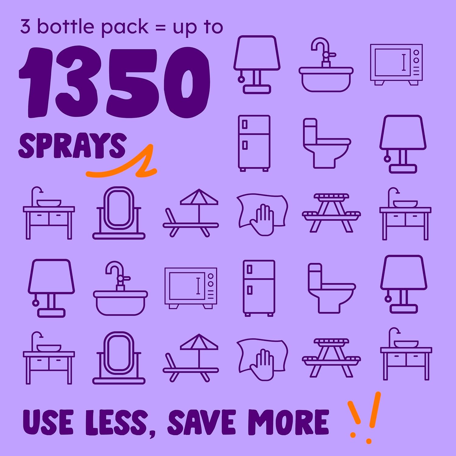 Originally Yellow Lavender Vinegar All Purpose Cleaning Spray | Cleaning Vinegar For home | Bathroom, & Kitchen | Plant-Derived All Purpose Cleaner Spray | distilled vinegar for cleaning | 3 Pack