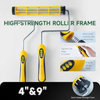 Voomey 21PC 9 Inch Paint Bucket - Paint Roller Kit with Bucket Liner, Includes Roller Frame & Microfiber Covers, Professional Wall Painting & DIY Projects