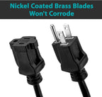 Clear Power 16 Gauge 3Prong Cords (16/3-3 Prong Grounded Plug, Black, 15 ft)