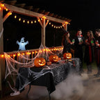 C9 Orange Halloween Incandescent Light Bulbs, 25-Pack E17 Base, Waterproof Outdoor Pathway & Yard Lighting, Halloween Decorations, Spooky Glow for Parties & Events