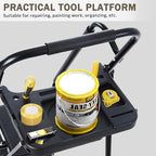 Valeo 5 Step Ladder with Handrails,500 Lbs Capacity,Folding Step Stool Ladder with Tool Platform,Wide Anti-Slip Pedal,Step Ladder 5 Step Folding,Multi-use for Home,Kitchen,Office,Black