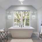 Wall Sconces, Set of 2 Chrome Crystal Vanity Lights, Modern Wall Lamp for Bathroom, Hallway, and Makeup, Easy Installation