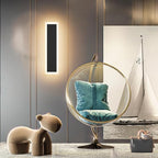 Aipsun 2 Pack Modern Black LED Outdoor Wall Light, 11.8x3.54x1.73 inches, 10W, 1000 Lumen, Warm Light, Waterproof IC Driver, Hardwired, for Porch, Balcony, Yard, Home