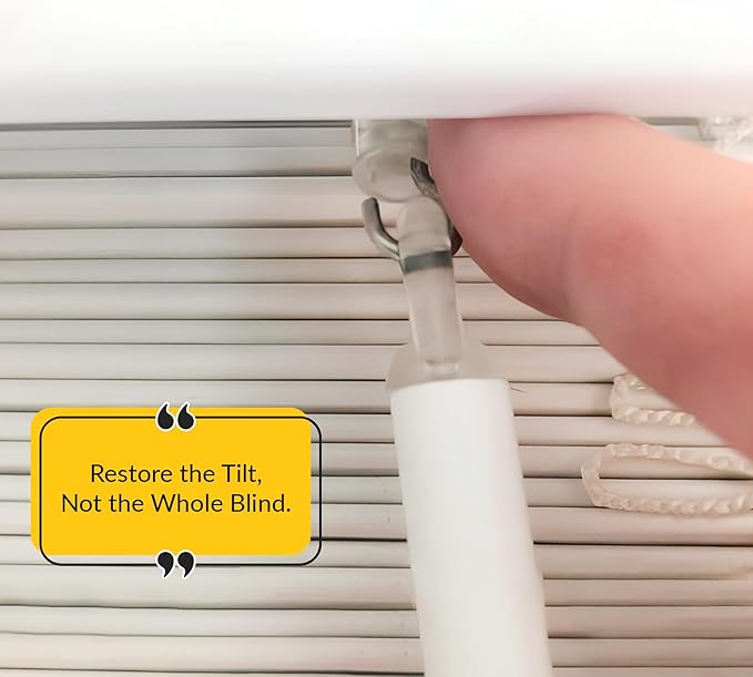 Brixwell Tilter Stem for Cordless 2" Faux Wood Blinds, Clear Finish, Plastic Material, Window Hardware Replacement for Cordless Blind Parts, 2" Length, 1/4" Width, Pack of 2