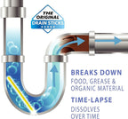 SANI 360° Sani Sticks Drain Cleaner and Deodorizer, 24 Count, Lemon Scent Enzyme Pipe Cleaners, Eliminate Odors, Prevent Clogged Drains, Safe for Sinks, Bathtub Drains, Septic Tanks