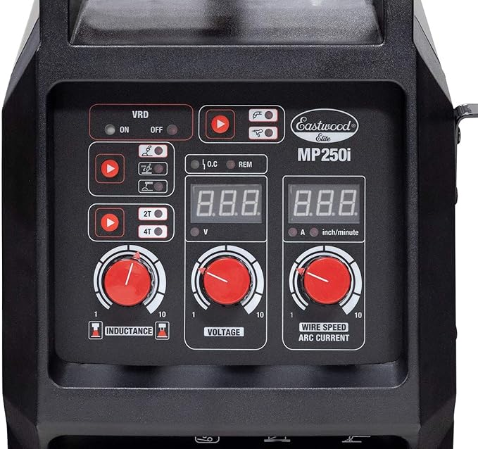 Eastwood MP250i Elite Multi-Process Welder | MIG - TIG - ARC Welding Machine Set | Rated Duty Cycle of 60% at 250 Amps| Black