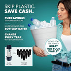 CuZn Under Sink Water Filter for Sink Faucet, 10K Gallons or 1 Year Filtration Life, Reduces PFAs, PFOS, Lead, Chlorine, Improves Taste of Tap Water, NSF/ANSI 42 & 372 Certified High Performance