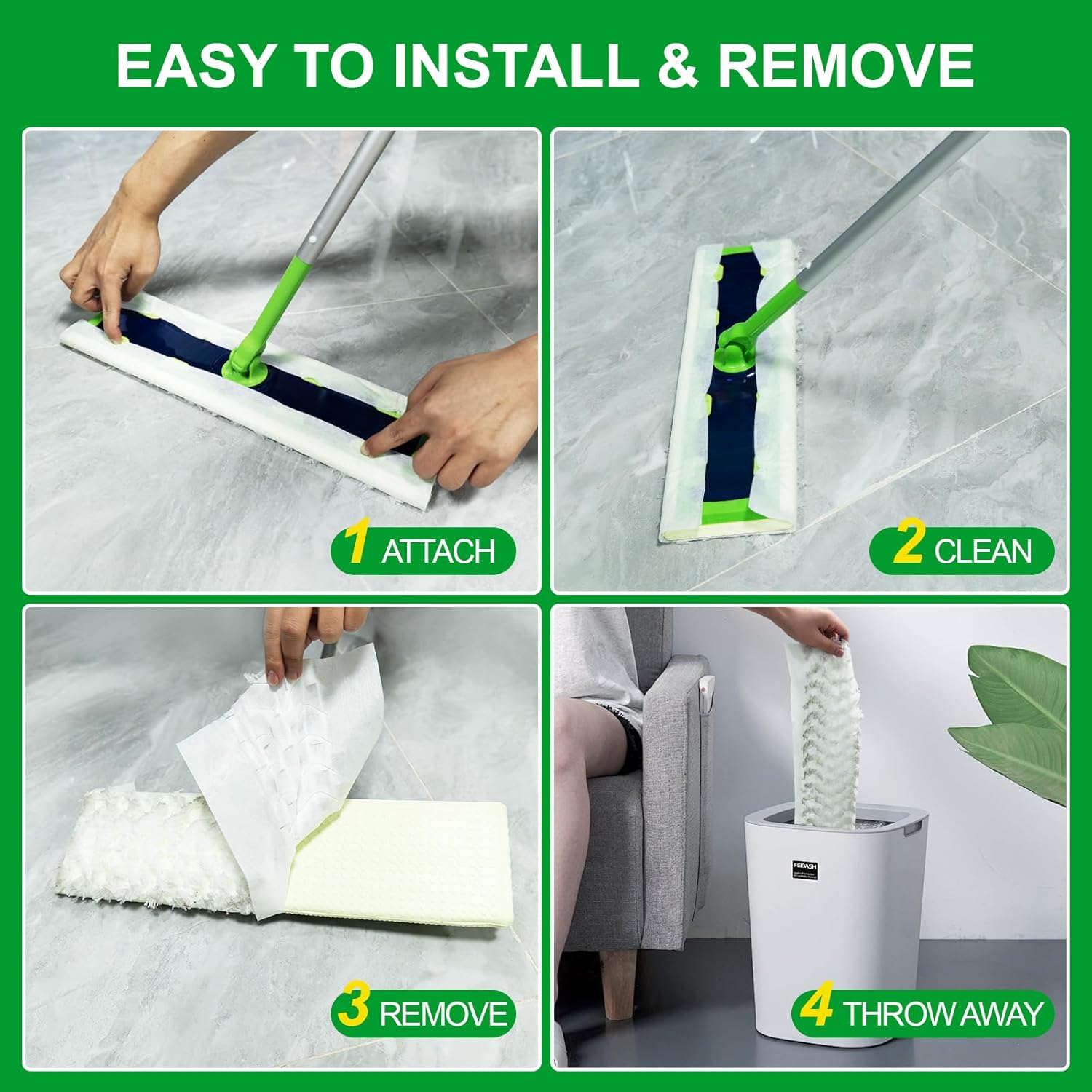 40 Count XL Heavy Duty Dry Sweeping Cloths for Swiffer Sweeper XL Mop - Disposable X-Large Pet Refill - Thickened Multi-Surface Dry Mopping Pad Refills for Floor Cleaning