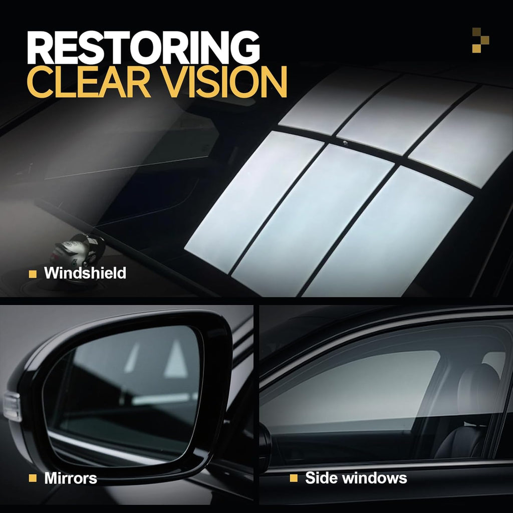 Automotive Oil Film Cleaning Brush for Car Windows, Windshield Cleaner, Clear Vision Glass Cleaner, TSCA Certified Windshield Cleaning Tool, Easy to Apply & Clean