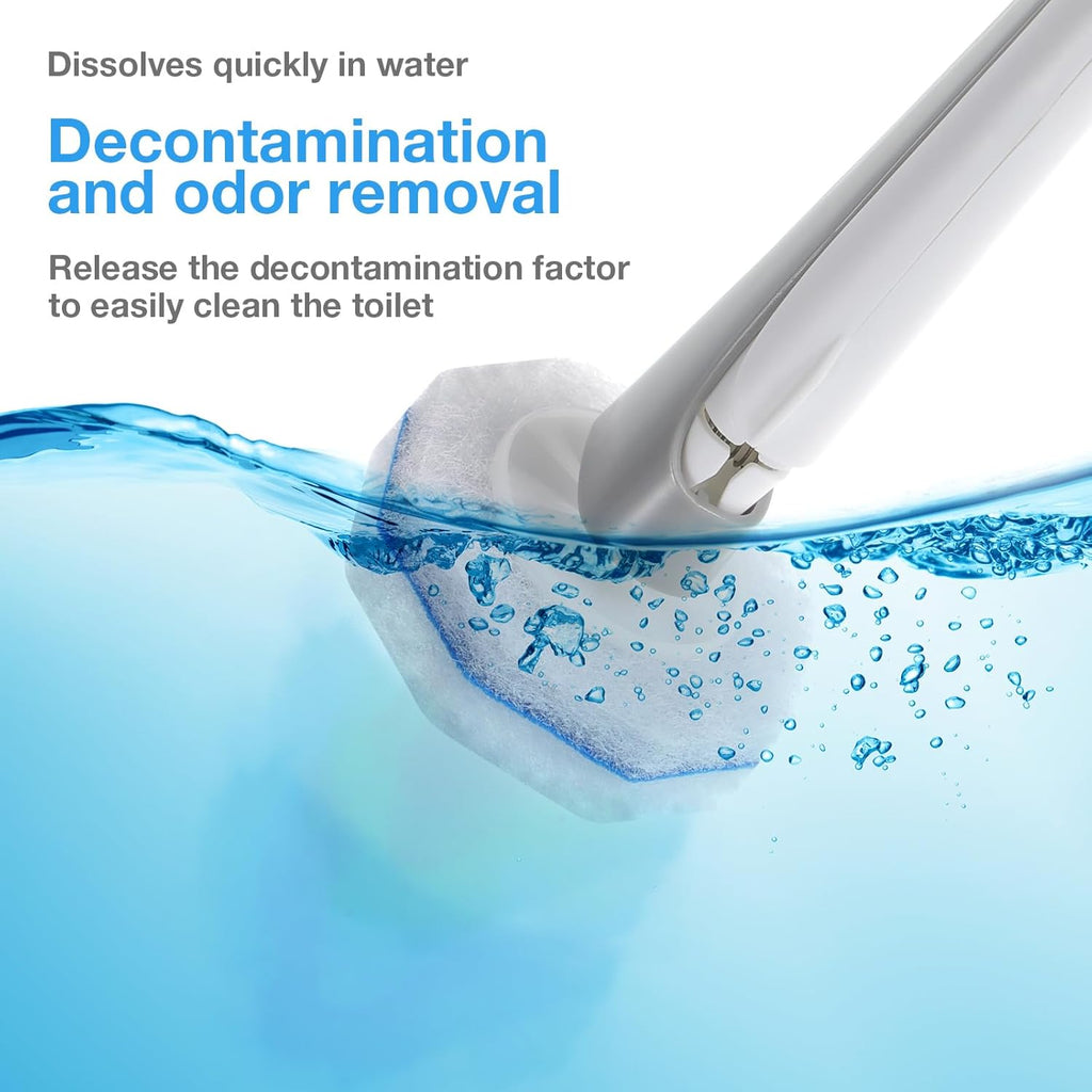 50 Count Disposable Toilet Brush Refills Compatible with Most Toilet Wand Refills for Home and Bathroom Cleaning