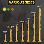 Wood Screws 4 Inch, FIXLINK Deck Screws #10 x 4, 105 PCS, Epoxy Coated, T25 Star Bit Above 1500 Hour Salt Spray Coating Outdoor Decking Screws Excellent Rust Resistant for Wood Fence, Tan