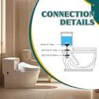 4PCS M6 Universal Toilet Tank to Bowl Bolts Kit, Heavy Duty Toilet Tank Bolts and Washers, 304 Stainless Steel Toilet Seat Bolts Kit, with Extra Long Nut Easy to Install (ΦM6, 4)