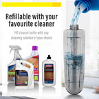 Mops for Floor Cleaning, Spray Mop with 400ml Refillable Bottle and 2 Replacement Pads Dry Wet Floor Household or Commercial Hardwood Laminate Tile Ceramic (Yellow)