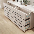 10 Pack 10 Inch(254mm) Hole Center Matte Black Modern Drawer Pulls Timeless Cabinet Pull Handle Vanity Pull Handle Classic Kitchen Cabinet Hardware, Screws Included, M-Black(10x10)