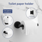 Towel Bar Set Mattel Black, Bathroom Accessories Set 5pcs Including 16'' Tower Bar, Towel Ring and 2 PCS Towel Hooks