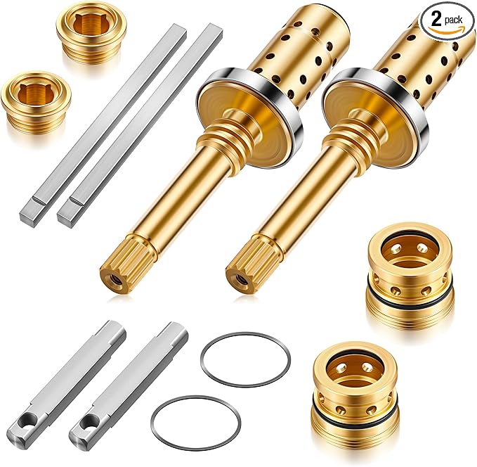 Enhon Valve Rebuild Kit Replacement for REB-VALVE, Compatible with Symmons Temptrol Valve, TA-10 Spindle Assembly, TA-4 Hot and Cold Seats, T-11 Cap Gasket, T-35A/B Seat Removal Tools (2 Pack)