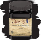 Dixie Belle Paint Company Chalk Finish Furniture Paint - Caviar (32oz) - Matte Black Chic Chalk Mineral DIY Furniture Paint