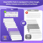 30 Pack Power Mop Pad Refills for Swiffer PowerMop Multi-Surface Mop, Powermop Multi-Surface Mop Pad Replacement Kit