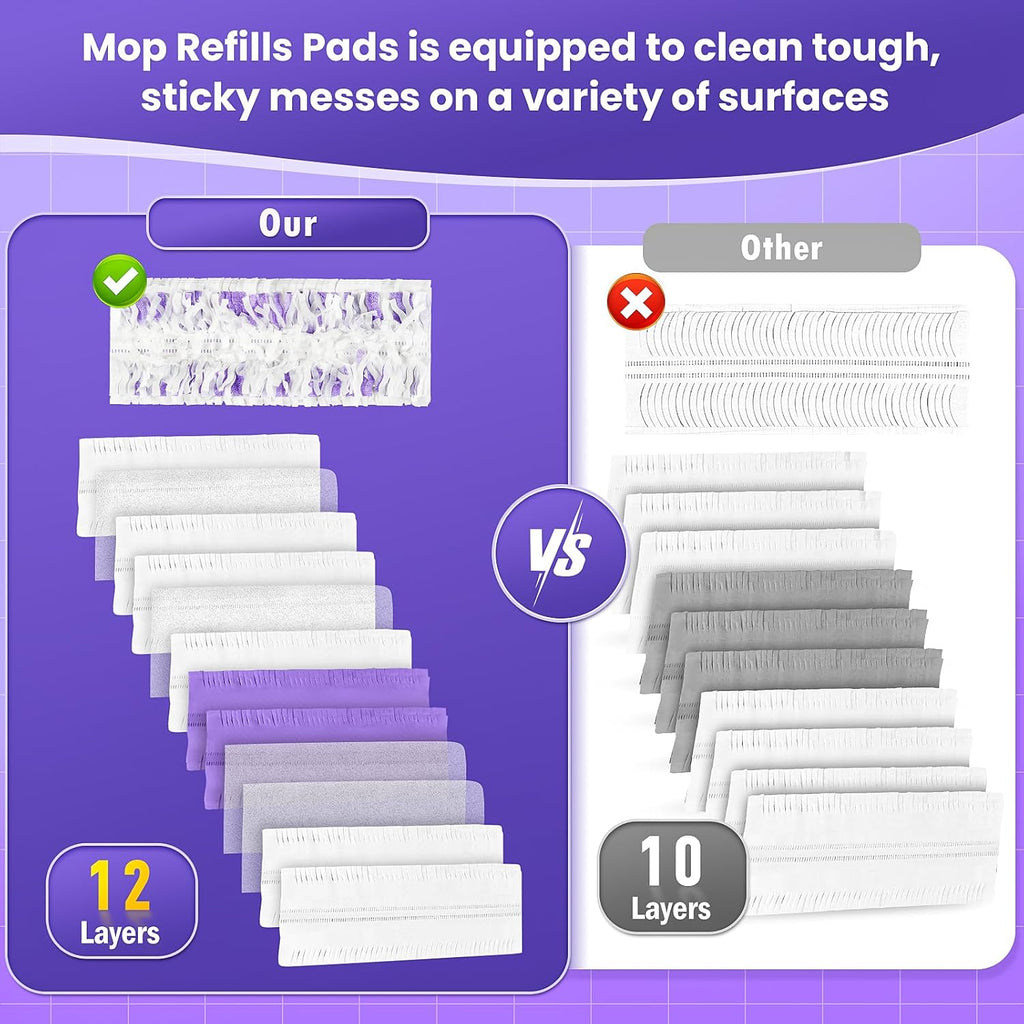 15 Pack Power Mop Pad Refills for Swiffer PowerMop Multi-Surface Mop, Powermop Multi-Surface Mop Pad Replacement Kit