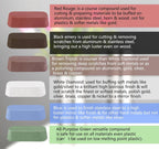 6 Pcs Metal Buffing Polishing Compound for Buffing Wheel, Buffing Wheel Compound, Grit Corresponds to The Color from Coarse to Fine for Stainless Steel, Jewelry, Aluminum Polishing Compound -16 Oz