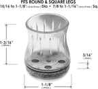 Slipstick GorillaFelt Chair Leg Floor Protectors for Hardwood Floors, Clear Sleeve Felt Pads for Furniture That Stay On, Fits Round & Square Legs, Includes 8 Premium Transparent Chair Socks, CB184