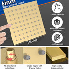 Enga Shower System Dual Shower Heads with 10+6" Dual Rain Shower Head with Handheld Spray for Two People, Wall Mount Shower Faucet Set with Valve Kit, Brushed Gold