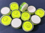 5Pcs Small Circular Double Sided Adhesive Bubble Spirit Levels for Work shop, Speakers, Phonograph, Tripod, Turntable, Automount Telescope, Drill, Etc. (25x10mm)