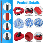 Mop Replacement for Ocedar, Mop for O Cedar, Replacement Mop for O Cedar Spin Mop Contains 4-Section Mop Handle 2 Mop Replace Head 1 Mop Base 1 Scrubber Mop Head for O-Cedar Spin Mop