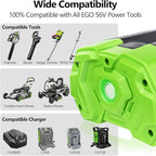 Replacement for EGO 56V Batttery 5.0Ah BA2800 BA2800T BA4200 BA1400 BAT1400T BA5600T Compatible with EGO 56V Power Tools Lawn Mower, Leaf Blower, Chainsaw
