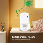 Portable Mini Washing Machine | Compact Deep Cleans Underwear, Baby Clothes, Small Laundry | Lightweight for Apartment, Dorm, Hotel, Travel & Camping | Quiet Energy-Efficient (White)