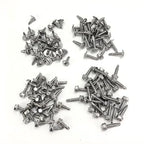 QSJ 200PCS #8 Sheet Metal Screws Set 410 Stainless Steel Fast Self Tapping Screws with Screwdriver Bit Silver