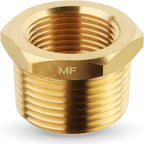 MAACFLOW brass 1" Male NPT to 3/4" Female NPT Adapter Reducer Hex Bushing (Thread OD1.27" - ID 0.92") (Pack of 1)