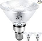 PAR38 Halogen Flood Light Bulbs 90W 120V, 2Pcs PAR38 Halogen Light Bulbs with E26 Base, 2800K Warm White, 4050 Lumens for Indoor and Outdoor