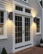 SHIMR Dusk to Dawn Porch Lights Outdoor 2 Pack, Modern Outdoor Lights for House with LED Bulbs, Oil Rubbed Bronze Cylinder Outside Light Fixture Aluminum Outdoor Sconce Exterior Lighting [ETL Listed]