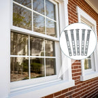 Zonon 6 Pack 4 Hole Die Cast T Shaped Pivot Bar Mental Window Pivot Bar Sturdy Window Replacement Parts for Home Replacement, 3 Inches