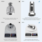 Hibbent Stainless Steels Pull Down Kitchen Faucet Head Replacement, 3 Function Sink Faucet Sprayer Head with 15 Adapters, Compatible with Moen, American Standard, Delta, Kohler Faucets, Chrome