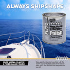 Flitz Multi-Purpose Metal Polish Paste - 2lb Can of USA-Made Chrome Polish - Works on Stainless Steel, Aluminum, Plastic, Jewelry and Cars - Non-Abrasive Cleaner & Rust Remover (12 Pack)
