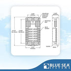 Blue Sea Systems 5026 ST Blade Fuse Block 12 Circuit with Ground and Cover, 100 Amps