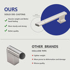 6 Pack 13.6 Inch Length|12.6 inch(320mm) Hole Center Brushed Satin Nickel Kitchen Cabinet Handles, Cabinet Pulls Kitchen Cabinet Hardware, Cupboard Pulls, Drawer Handles