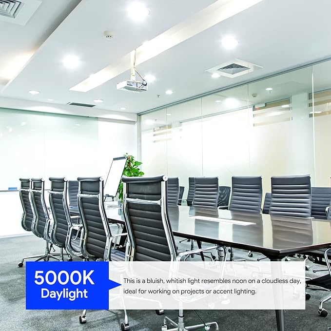 ENERGETIC SMARTER LIGHTING LED Recessed Light Bulbs BR40, 110W Equivalent 14W, Dimmable, 1600 High Lumens, Daylight 5000K, Indoor Flood Lights for Recessed Cans, UL Listed, 6 Pack