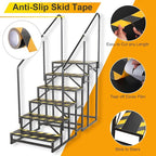 RV Steps with Handrail, Hot Tub Steps with Handrail, Portable Stairs Steps for 5th Wheel RV, Mobile Home Stairs Outdoor RV Step (6 Steps with 2 Handrails)