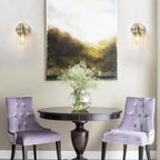 Wall Sconces for Bathroom, Brushed Nickel Vanity Light Fixtures, Modern Wall Mount Lighting Lanterns, Farmhouse Wall Lamps with Clear Glass Shade for Bedroom Living Room Mirror Hallway Porch(2PACK)