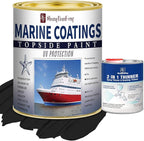 ShangTianFeng 207014 Marine Wood and Fiberglass Primer,32 Fl Oz Brilliant Black+10 Fl Oz diluent, Suitable for use on fiberglass, wood or metal surfaces above the waterline 1 Quarts