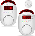 2 Packs Gas & Carbon Monoxide Detectors - Plug in Carbon Monoxide Detector & Propane, Natural Gas Detector, CO Monitor Alarm & Explosive Gas Detector Alarm for Home,RV