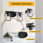 mavcadonf Modern Vanity Lights - 2-Light Fixture with Cage Shade, Matte Black, Over Mirror for Bathroom & Kitchen